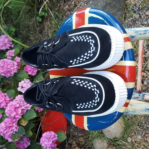 T.U.K. Two Tone Viva Mondo Suede Creepers Size 11 - Picture 1 of 16